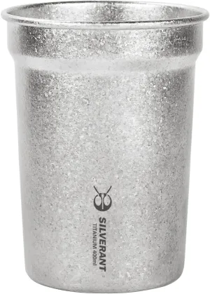 Titanium Beer Mug Cup 14fl oz/400ml Stackable Titanium Multi Cup, Tea Coffee Mug for Outdoors Camping Hiking Picnic Home Use - Crystallized Finish