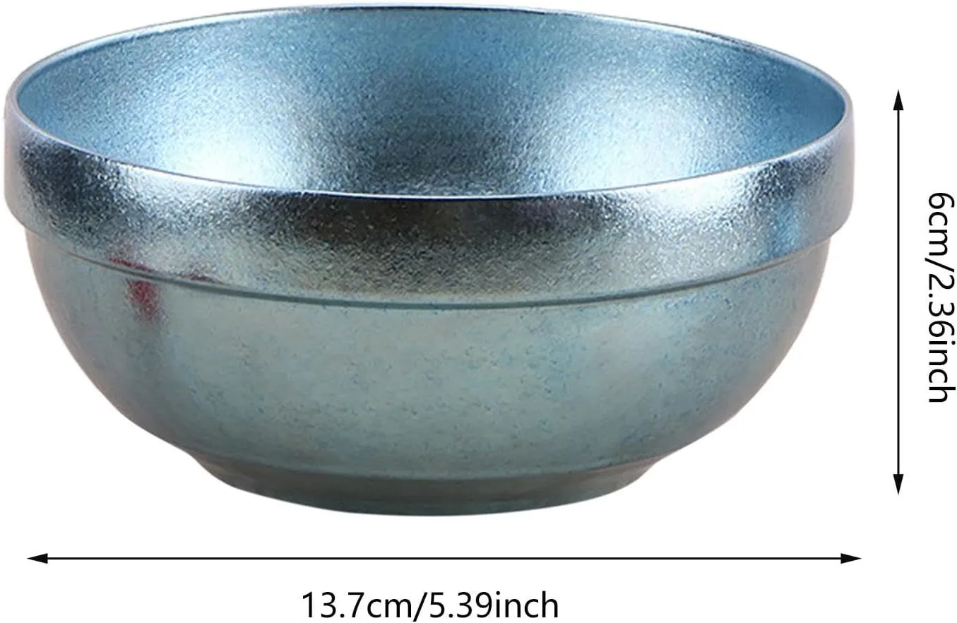 Titanium Bowl, Double Wall Metal Bowl, for Kids, Camping Equipment, Portable Compact Food Bowl, Rice Bowl, Snack Bowl for Hiking
