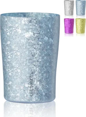 Titanium Cup, 10oz metal drinking cup, double titanium anti-fall, reusable cup, adult general anti-splash, suitable for indoor and outdoor-blue
