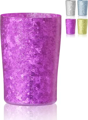 Titanium Cup, 10oz metal drinking cup, double titanium anti-fall, reusable cup, adult general anti-splash, suitable for indoor and outdoor-purple