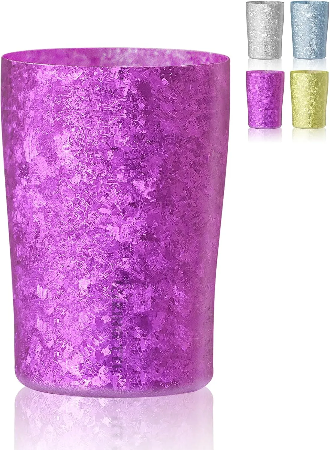 Titanium Cup, 10oz metal drinking cup, double titanium anti-fall, reusable cup, adult general anti-splash, suitable for indoor and outdoor-purple