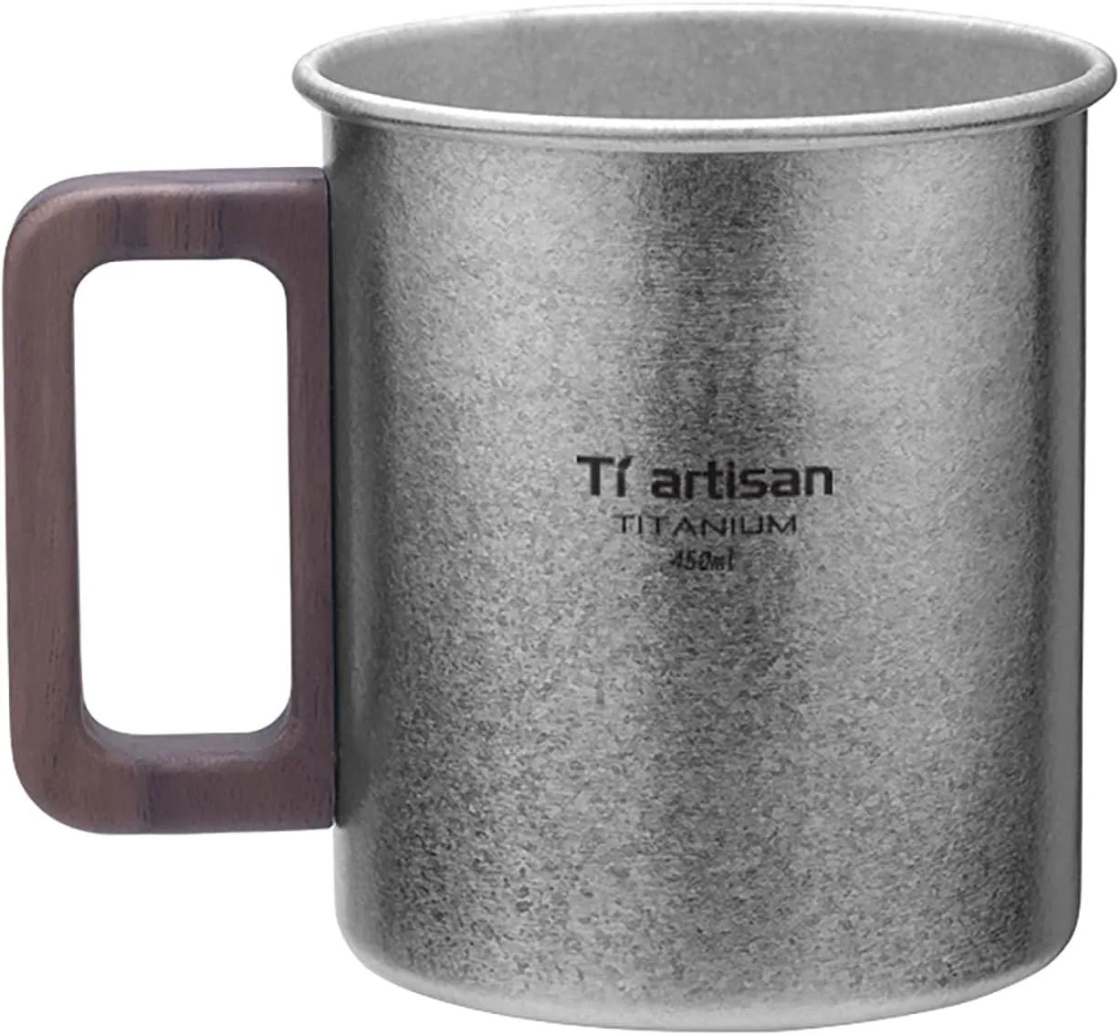 Titanium Cup Camping Mug Portable Cup Ultralight Coffee Mug Sand Blast Portable Anti scald Coffee Cup 300ML/450ML (450ml (15.2fl oz))
