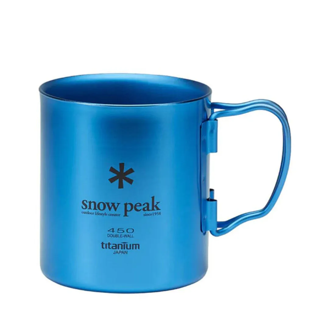 TITANIUM DOUBLE WALL CUP 450 BLUE