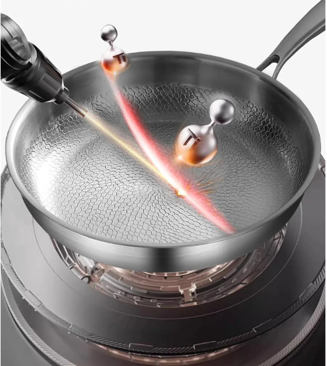 Titanium Hammered Pan Pro With Lid, 2025 Ultra-Durable Scratch-Resistant Non Stick Titanium Nutri Pan For Cooking, Even Heating With Lid And Scratch-Resistant (28cm)