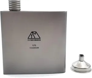 Titanium Hip Flask 175ml, With Funnel, Skittle, Ultra Lightweight, Sturdy, Outdoor Gear, Camping Equipment