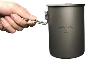 Titanium Pot with Locking Handle Ultralight Adventure Camp Pot 25oz/30oz