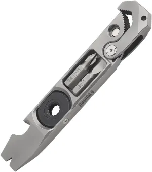 Titanium Pry Bar,Multi-tool,EDC Tool,Versatile Pry Tool,Bottle Opener,Wrench,Ratche screwdriver,Nail puller,Crowbar in One,Compact Versatile Pocket Pry Bar for Everyday Carry