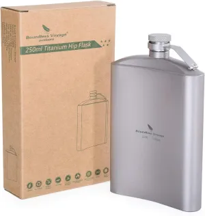 Titanium Ultralight Hip Flask Portable Wine Bottle with Funnel Camping Picnic Pocket Whiskey Alcohol Drinkware Accessories