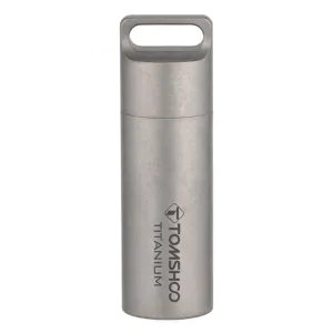 TOMSHOO Titanium Mini Waterproof Storage Pill Box – Lightweight EDC Container for Travel & Outdoor Use