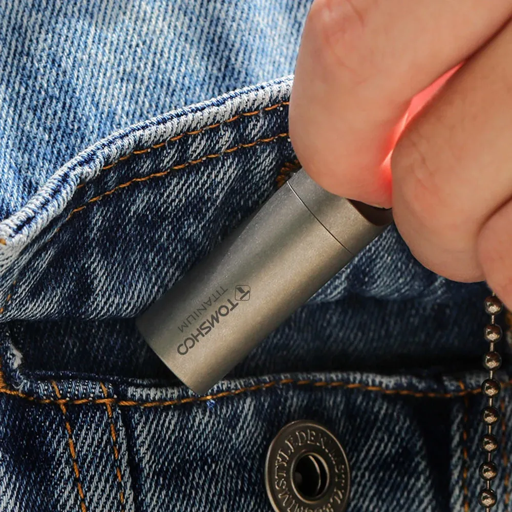 TOMSHOO Titanium Mini Waterproof Storage Pill Box – Lightweight EDC Container for Travel & Outdoor Use