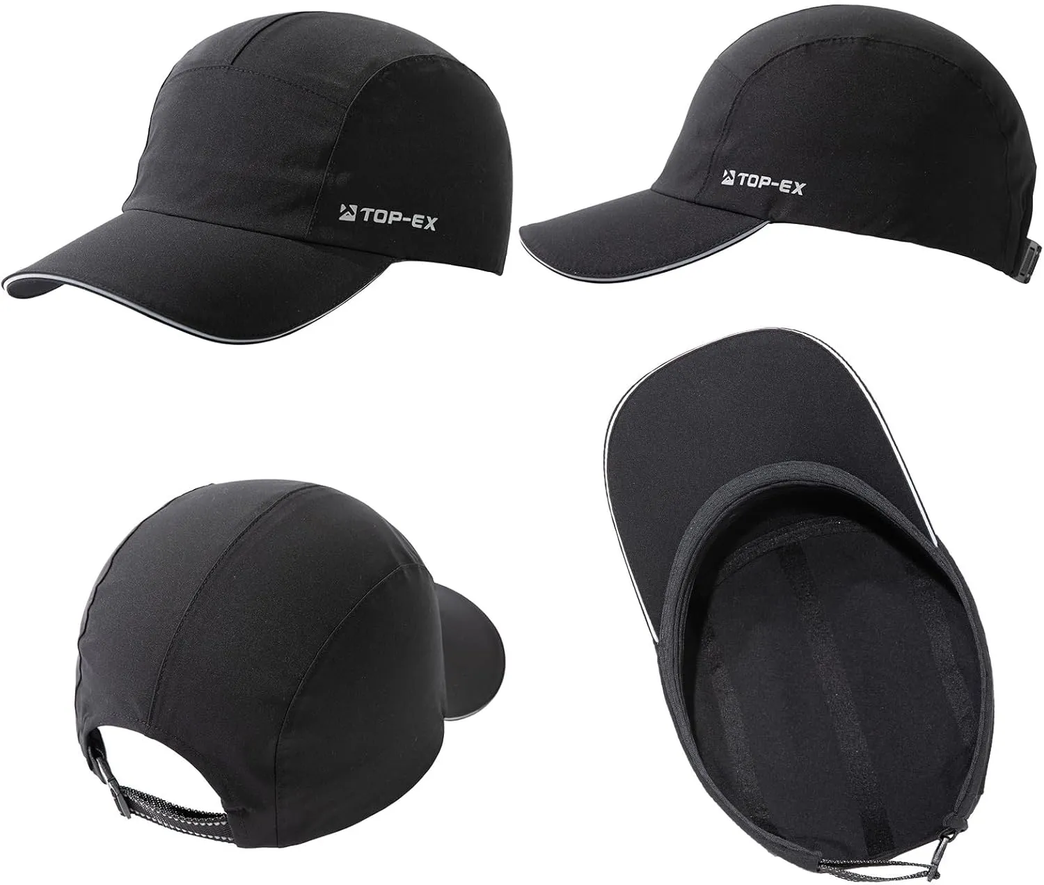 TOP-EX L/XL/XXL 5-Panel Water-Resistant Baseball Performance Cap Running Golf