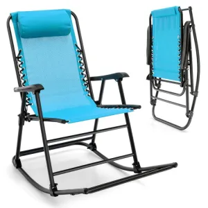 TrailGlide™ Zero Gravity Rocking Chair – Foldable Outdoor Lounger with Lock & Headrest