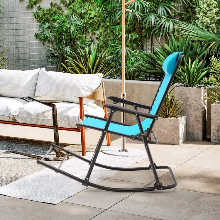 TrailGlide™ Zero Gravity Rocking Chair – Foldable Outdoor Lounger with Lock & Headrest