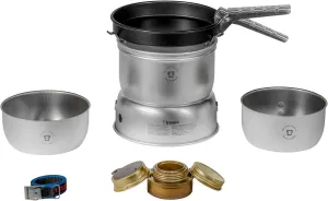 TRANGIA 27-23 Duossal 2.0 Camping Stove Kit with Stainless Steel Lined Pans