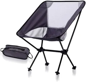Ultralight Camping Chair Outdoor Folding Chair, with Storage Bag Beach Chairs Lightweight Support Capacity 330 Lb, for Adult Travel, Picnic, Barb