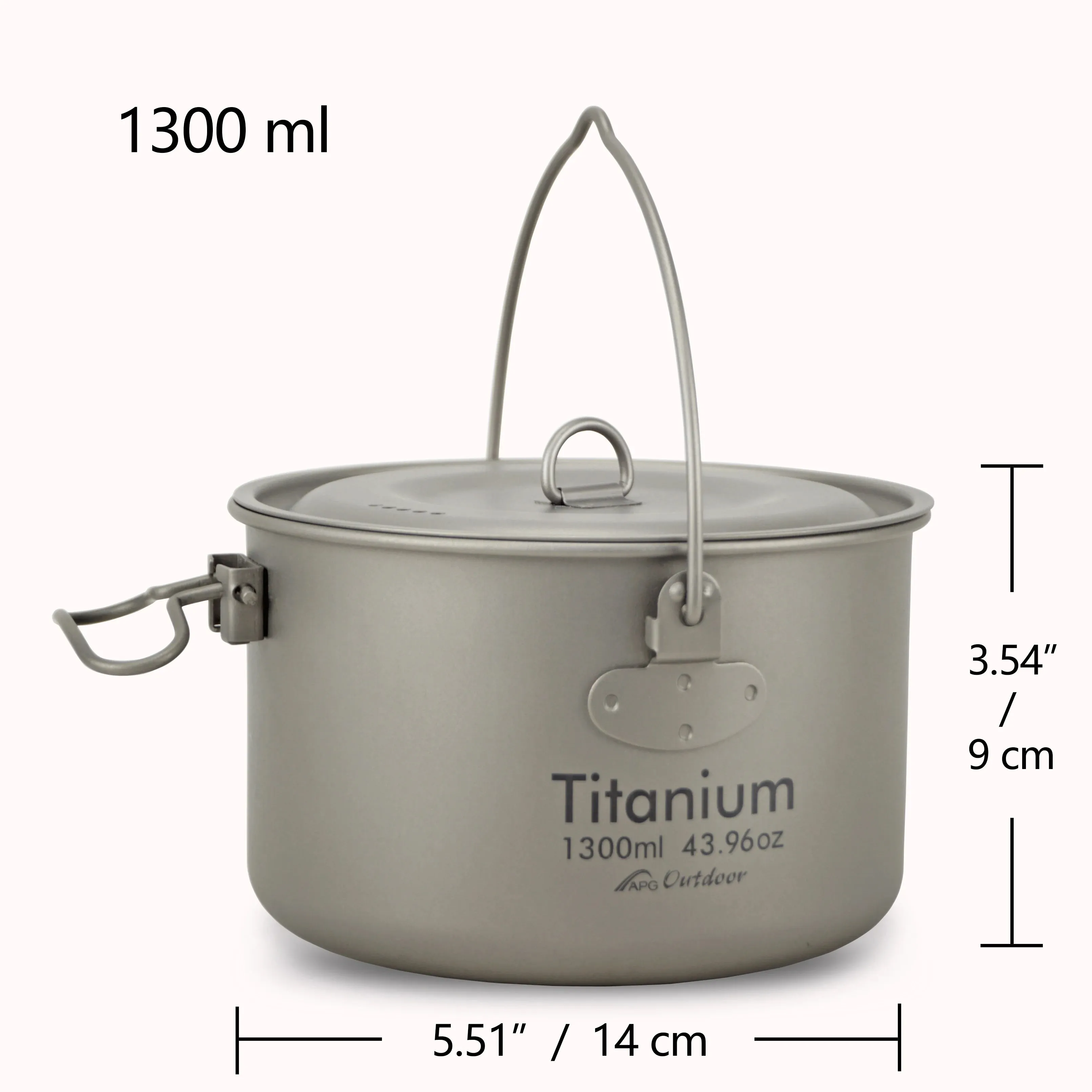 Ultralight Titanium Pan Outdoor Cookware Camping Pot Folding Tableware Enhancing The Body Resistance