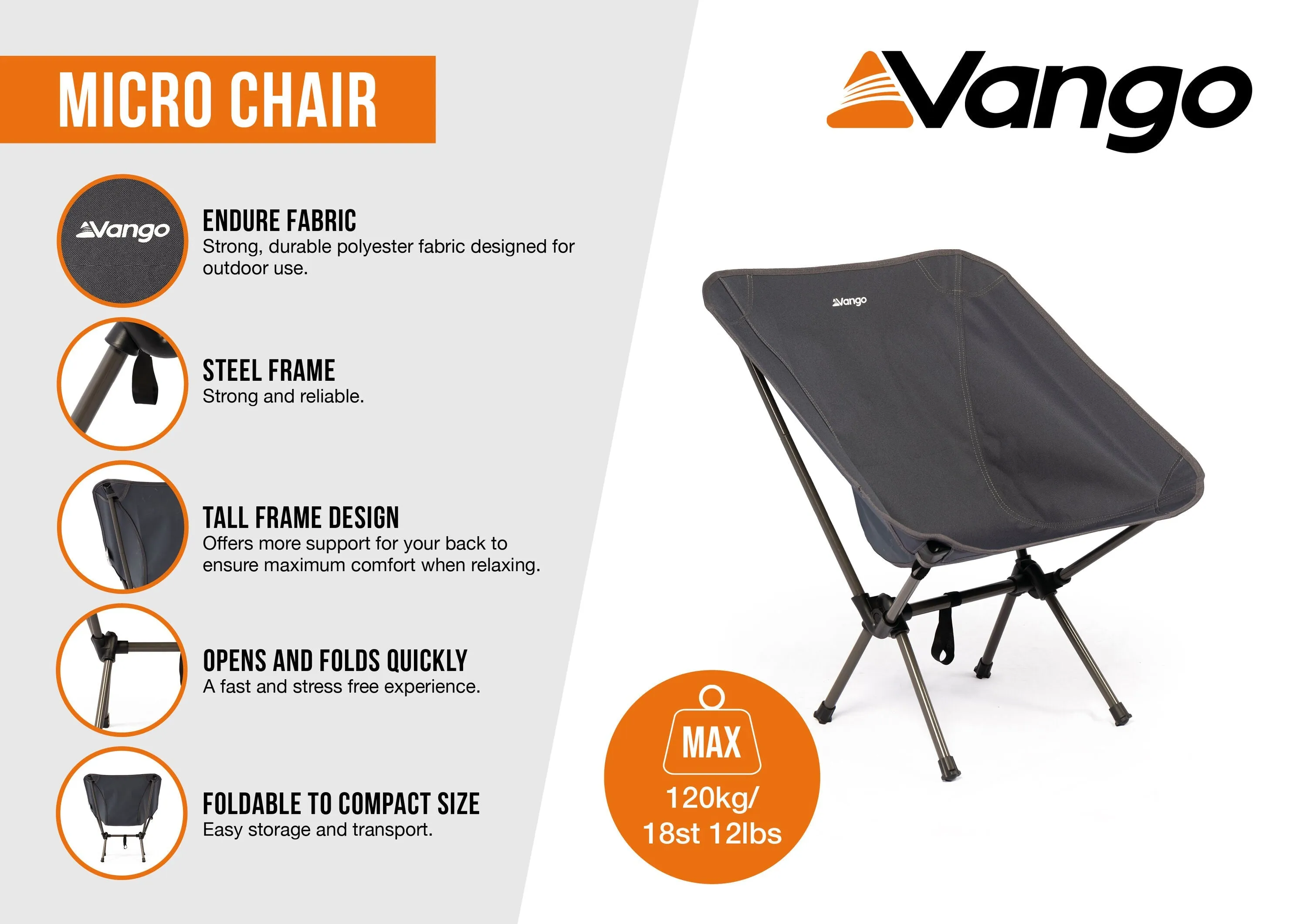 Vango Microlux Compact Camping Chair