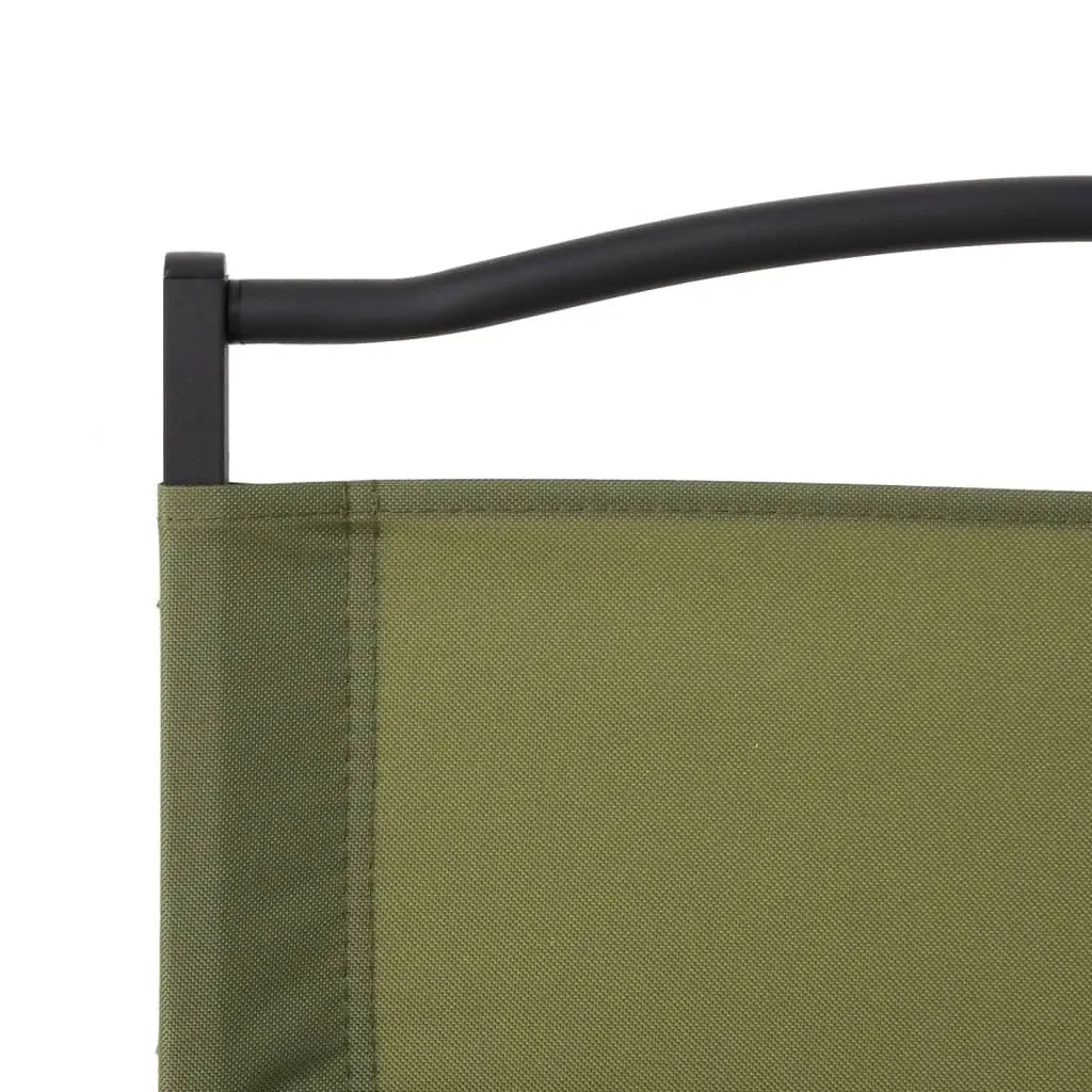vidaXL Camping Chair Set of 2 Green 500D Oxford fabric with PE coating