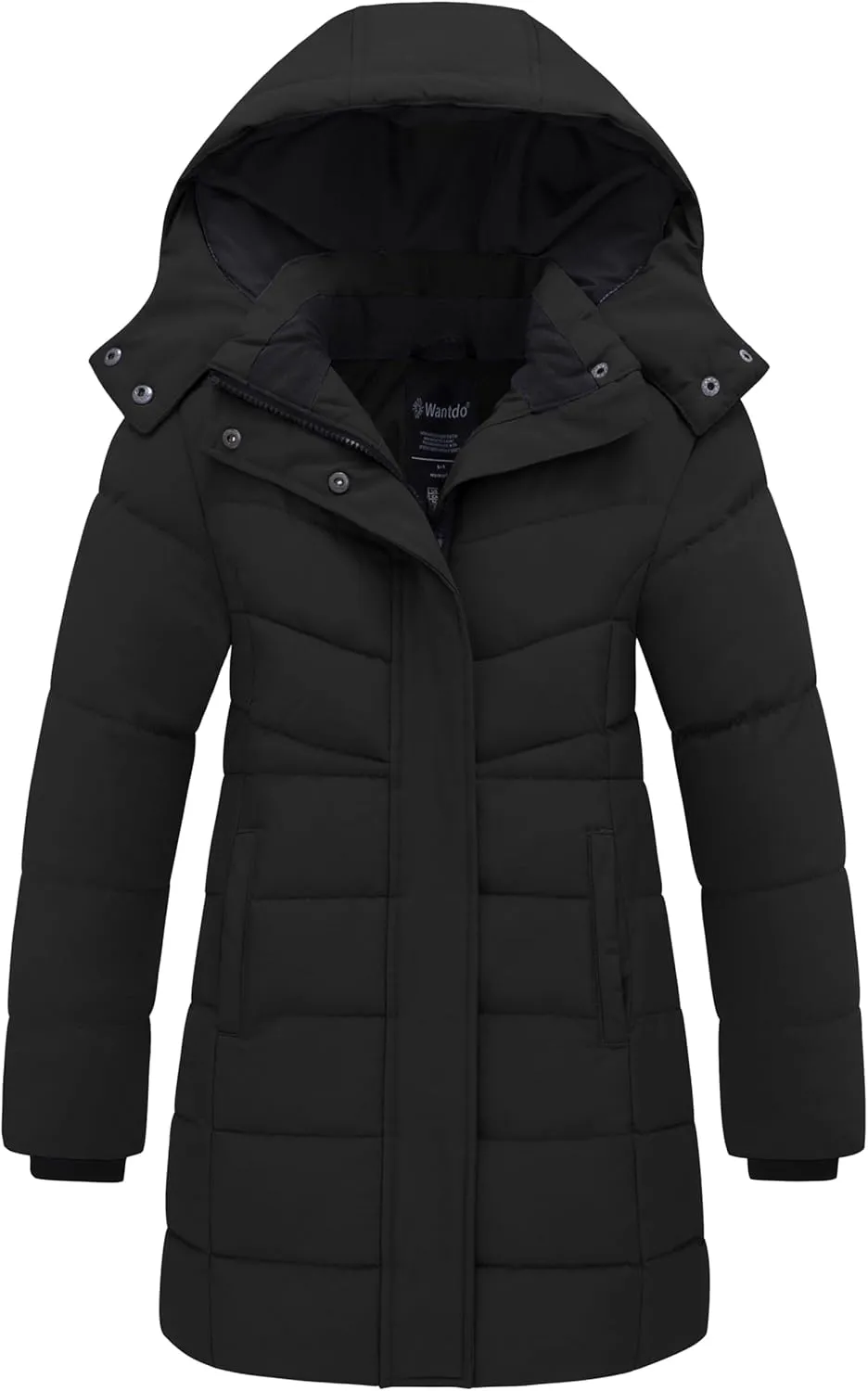 Wantdo Girl's Puffer jacket Warm Insulated Winter Coat Lightweight Water-Resistant Padded Parka with Hood