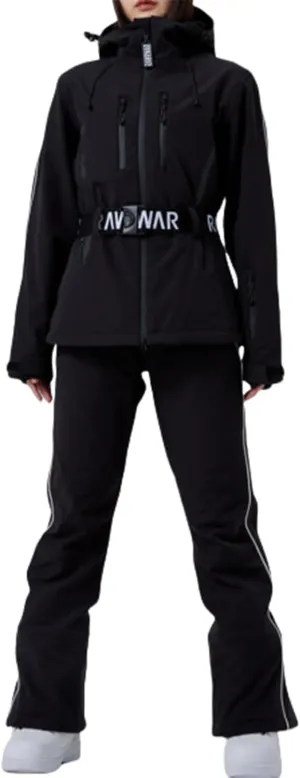 Women's Waterproof Ski Jackets Outdoor Warm Windproof Snow Jacket Mountain Snowboard Hooded Raincoat with Belts